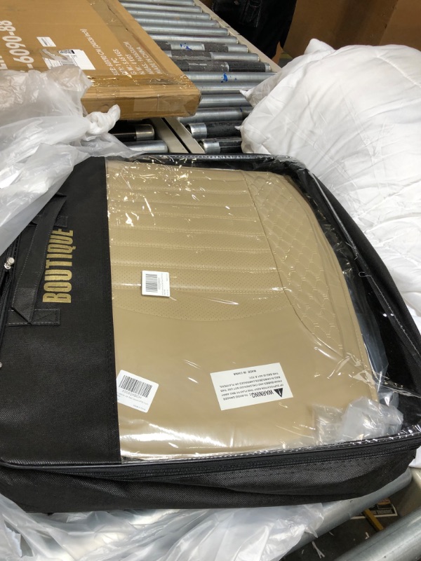 Photo 1 of 2pcs Front Car Seat Covers, Luxury Breathable Leather Seat Covers, Universal Non-Slip Automotive Vehicle Seat Covers, Seat Protectors for Most Cars, SUVs, Trucks,Beige