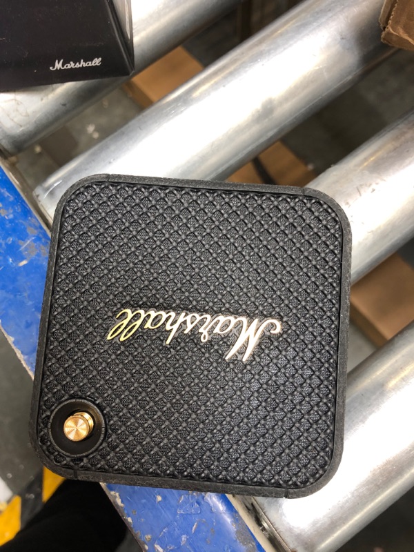 Photo 3 of Marshall Willen Portable Bluetooth Speaker - Black & Brass