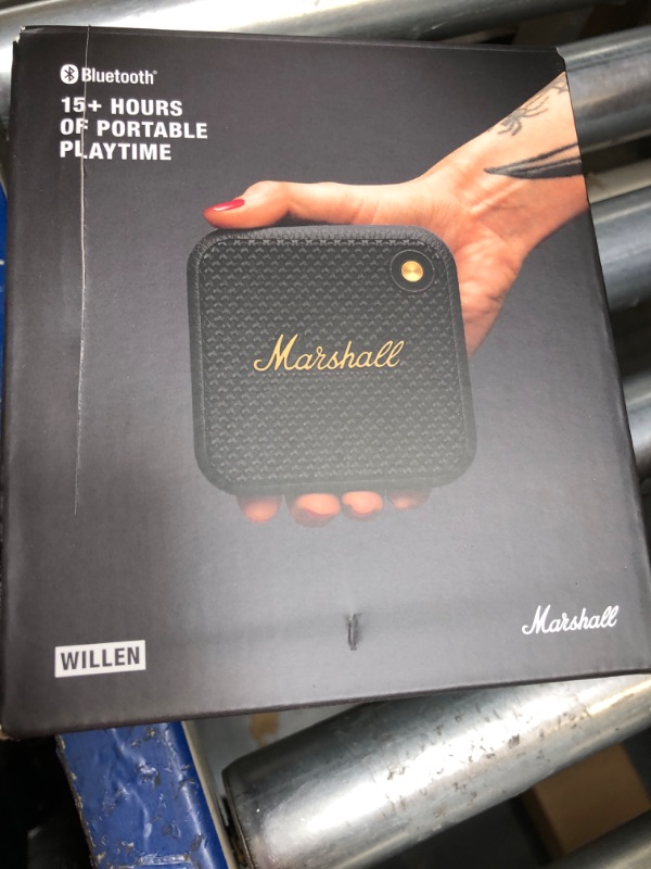 Photo 2 of Marshall Willen Portable Bluetooth Speaker - Black & Brass