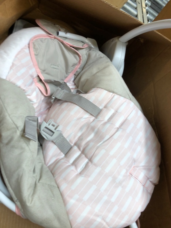 Photo 1 of Ingenuity Soothing Baby Bouncer Infant Seat with Vibrations, -Toy Bar & Sounds, 0-6 Months Up to 20 lbs (Pink Flora the Unicorn)
