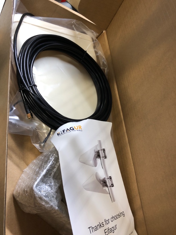Photo 3 of 11dBi Dual MIMO Wideband Directional Yagi Panel 3G 4G LTE 5G Modems Long Range Cellular Antenna with 10 Meter Cable for Netgear Nighthawk M1100 Verizon AT&T T-Mobile Sprint Cell Boosters?Eifagur
