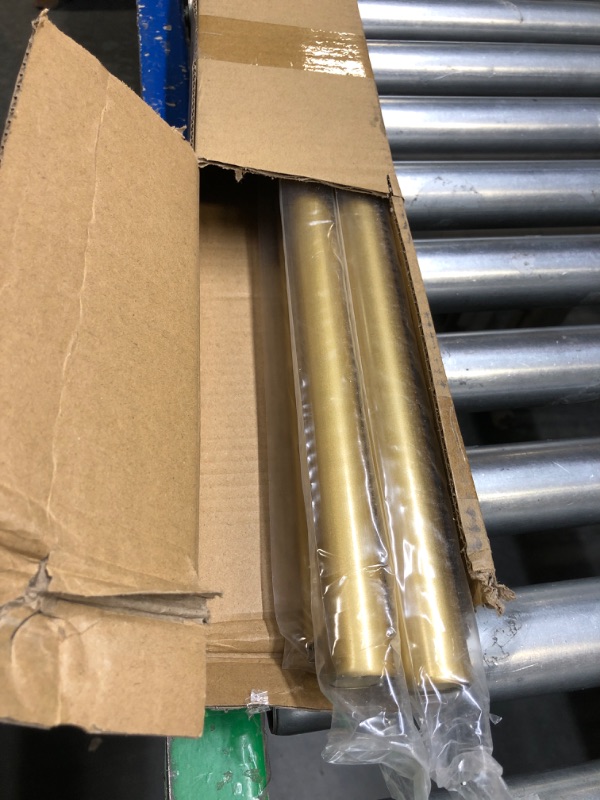 Photo 1 of 2 Pack Gold Curtain Rods for Windows 66 to 144 Inch(5.5-12ft),1 Inch Diameter Heavy Duty Curtain Rods,Cylindrical End Cap Curtain Rod,Modern Adjustable Drapery Rods,Window Curtains Rod 66-144",Gold 66-144"&2 pack Gold