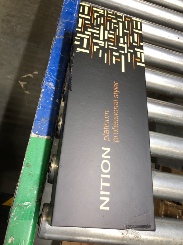 Photo 1 of NITION Ceramic Tourmaline Hair Straighteners LCD Flat Iron MCH Fast Straightening. Healthy Styling 265-450°F 6-Temps Adjustable for All Hair Type. 2-in-1 Curling Iron. 1 inch Heating Plate
