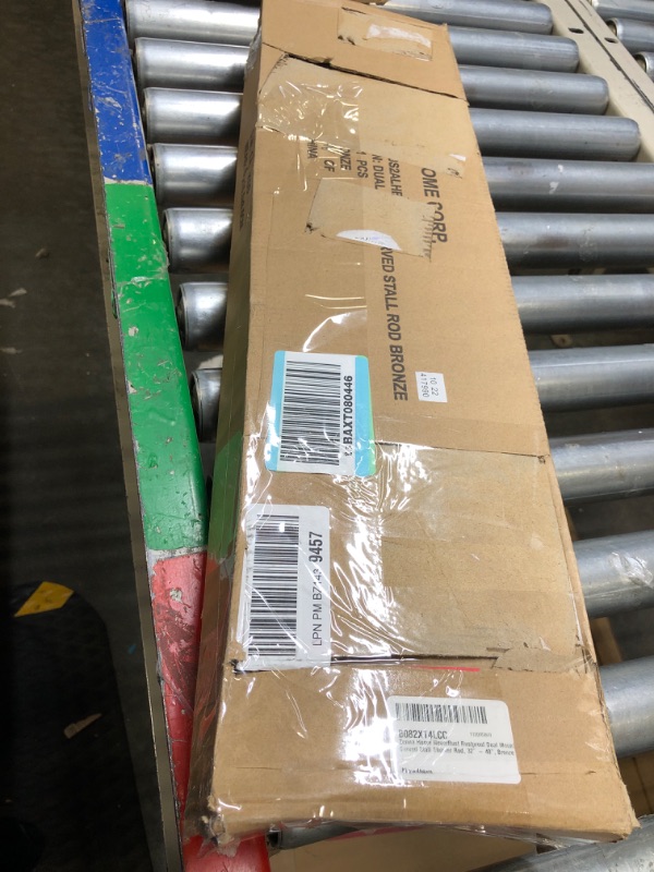 Photo 3 of Zenna Home NeverRust Rustproof Dual Mount Curved Stall Shower Rod, 32” - 40”, Bronze Rustproof Tension or Permanent Mount Rod 32" - 40" stall sized Bronze