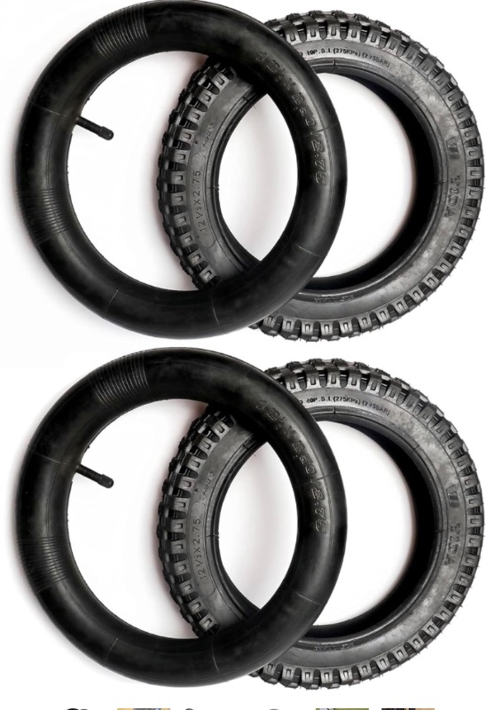 Photo 1 of (2 Set) AR-PRO 12.5" x 2.75" Scooter Replacement Tires and Inner Tubes - Tires and Inner Tubes for Schwinn and Dynacraft Electric Scooters