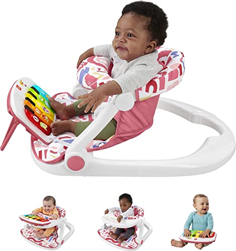 Photo 1 of Fisher-Price Portable Baby Chair, Deluxe Sit-Me-Up Seat with Kick & Play Piano Learning-Toy and Snack Tray for Babies and Toddlers