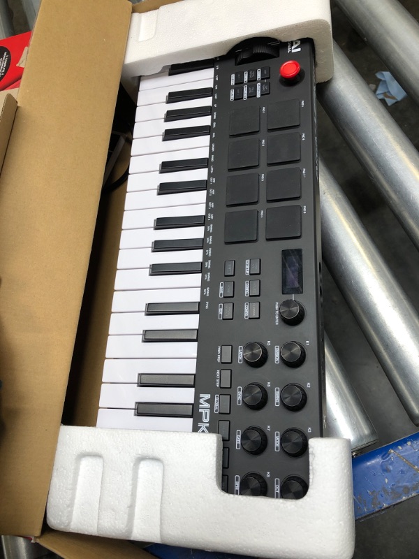 Photo 3 of Akai Professional MPK Mini Plus - USB MIDI Keyboard Controller with 37 Mini Keys, 8 MPC Pads, Sequencer & Focusrite Scarlett Solo 3rd Gen USB Audio Interface, for the Guitarist, Vocalist Plus MPK Mini + Audio Interface