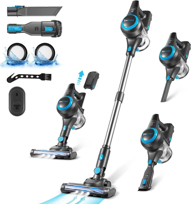 Photo 1 of **FOR PARTS**6-in-1 Cordless Vacuum Cleaner, Lightweight Stick Vacuum with Powerful Suction, Battery Detachable & Rechargeable with Max 40 Min Runtime, Ideal for Cleaning Hard Floor Pet Hair
