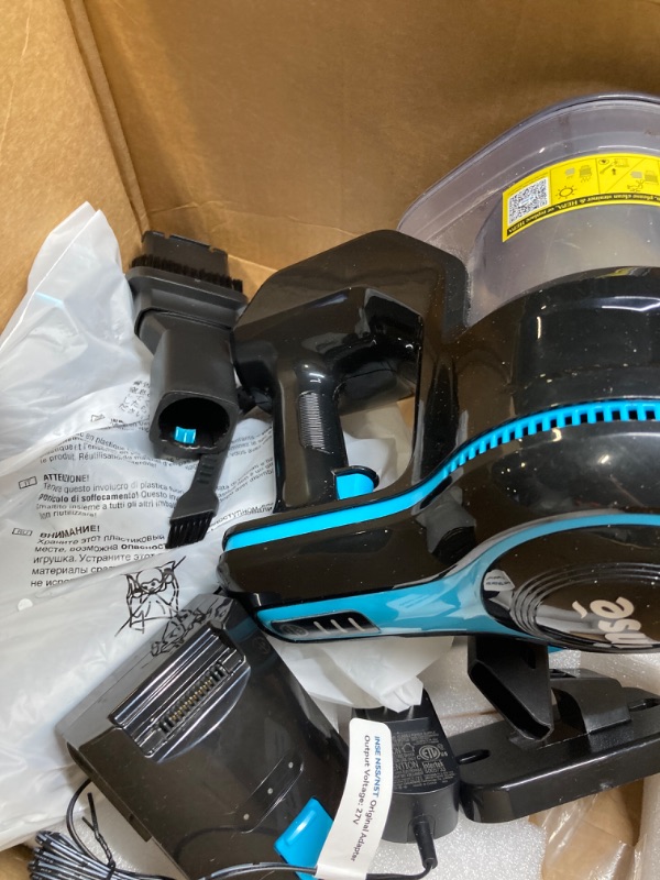 Photo 1 of **FOR PARTS**6-in-1 Cordless Vacuum Cleaner, Lightweight Stick Vacuum with Powerful Suction, Battery Detachable & Rechargeable with Max 40 Min Runtime, Ideal for Cleaning Hard Floor Pet Hair
