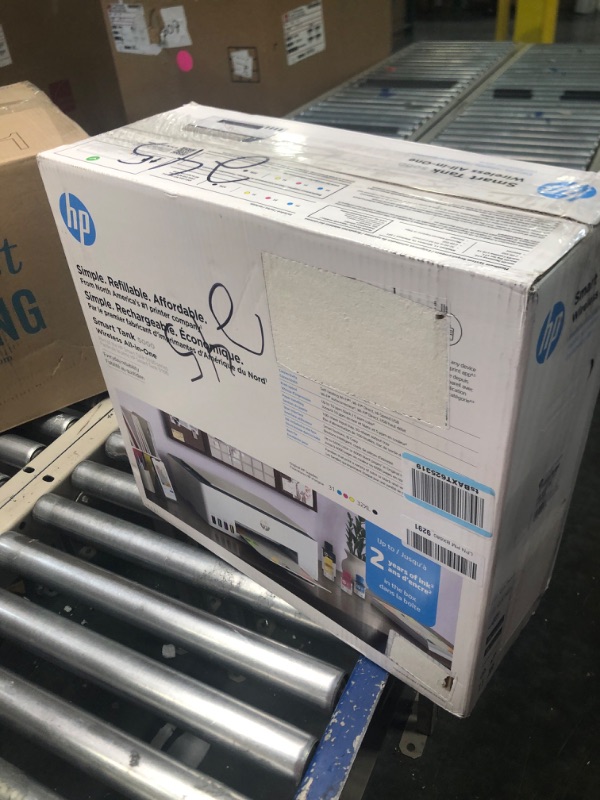 Photo 2 of HP Smart Tank 5000 Wireless All-in-One Ink Tank Printer with up to 2 years of ink included, mobile print, scan, copy, white, 17.11 x 14.23 x 6.19