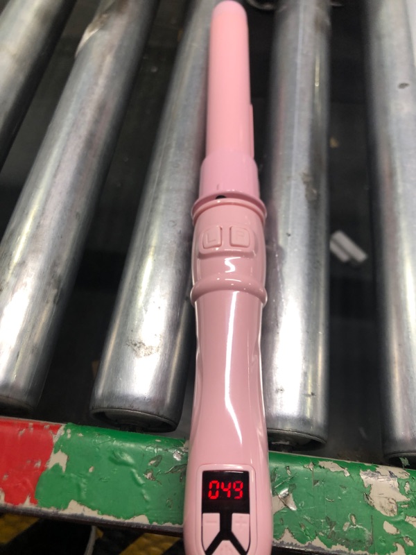 Photo 1 of Curling Wand Automatic Curling Iron Automatic Hair Curler Rotating Curling Iron Hair Waver Hair Styling Irons 30s Instant Heat Wand 110-240v 28mm Curl 1.1inch Curl 1.1inch/28mm Curl Pink