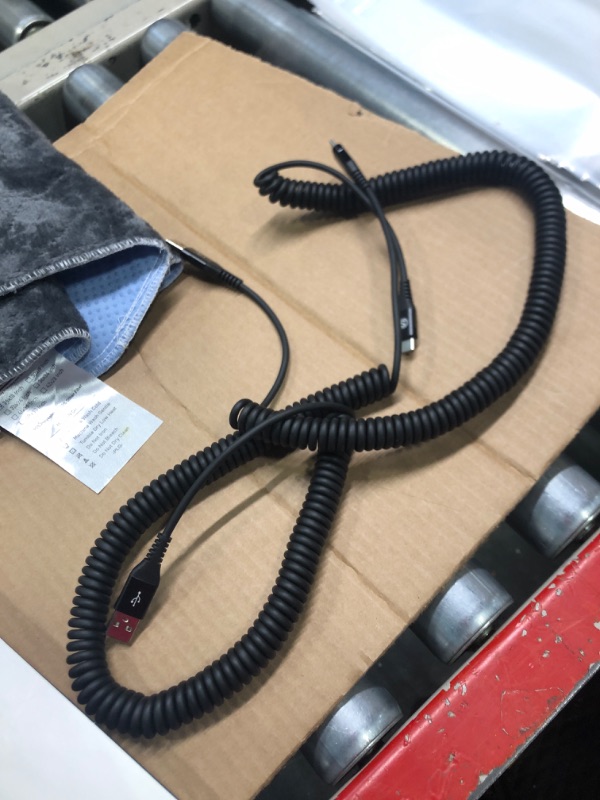 Photo 1 of Coiled USB Type C Cable [2-pack 10ft ] Retractable iPhone 15 Cable Curly Fast Charger Cord for Samsung iPhone 15 Pro Max Samsung Galaxy S24 S23 S22 Ultra/Plus S21 S20 S10 S9 S8 Note Flip Pixel LG Moto 10ft+10ft Black 2