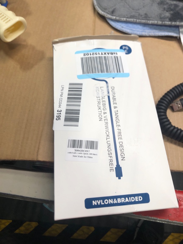 Photo 1 of Coiled USB Type C Cable [2-pack 10ft ] Retractable iPhone 15 Cable Curly Fast Charger Cord for Samsung iPhone 15 Pro Max Samsung Galaxy S24 S23 S22 Ultra/Plus S21 S20 S10 S9 S8 Note Flip Pixel LG Moto 10ft+10ft Black 2