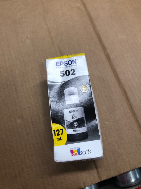 Photo 2 of EPSON T502 EcoTank Ink Ultra-high Capacity Bottle Black (T502120-S) for select Epson EcoTank Printers Black Bottle