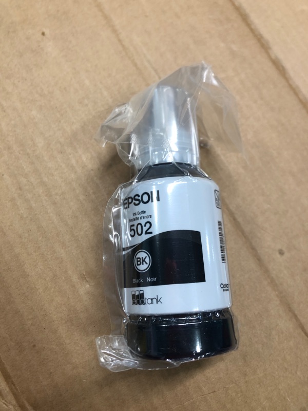 Photo 3 of EPSON T502 EcoTank Ink Ultra-high Capacity Bottle Black (T502120-S) for select Epson EcoTank Printers Black Bottle