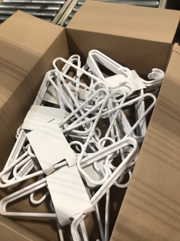 Photo 3 of 36pk Made in USA Heavy Duty Plastic Clothes Hangers Bulk, 20 30 50 100 Pack Available, Strong Plastic Hangers, Jacket Coat Hangers, Thick Plastic Hanger for Closet and Clothing Hangars (White) White 36pk