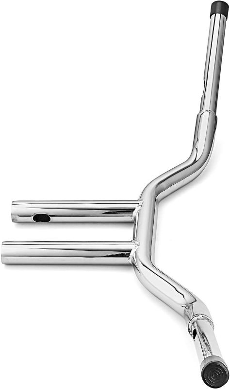 Photo 1 of 12" Handlebar T Bar 1.25" Fat Steel Pipe Fits for Harley 1996-2023 Dyna Low Rider Fat Bob Super Glide Street Bob, Sportster 1200 883, Softail Fat Boy Heritage Classic, Road King Chrome