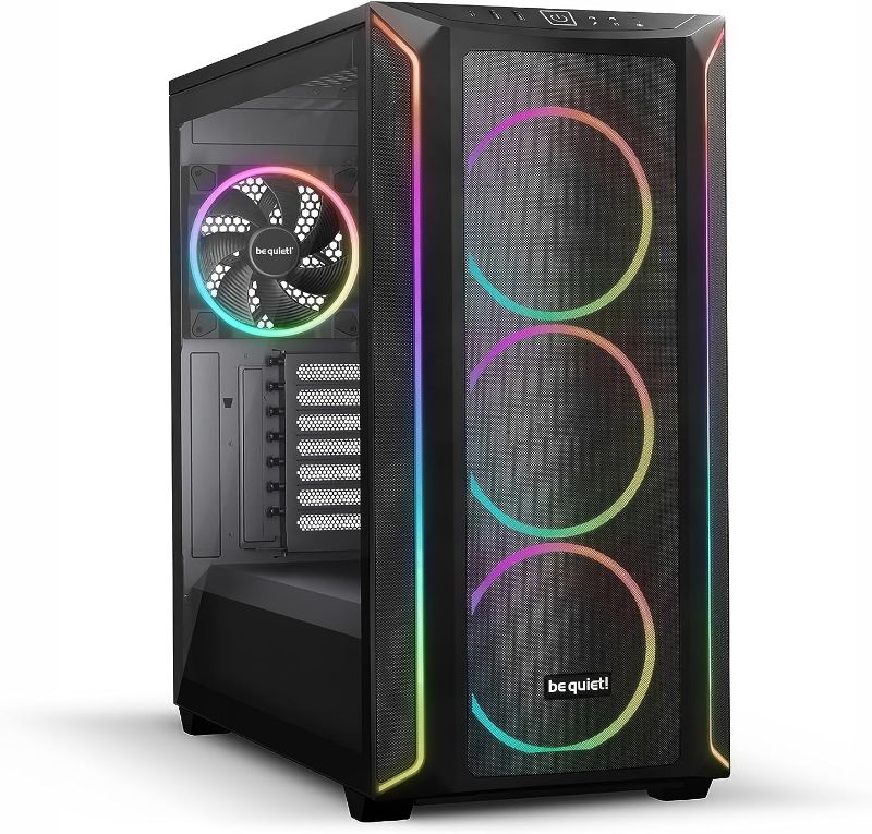 Photo 1 of be quiet! Shadow Base 800 FX - ARGB - 4 Light Wings 140mm PWM Fans - Mid-Tower PC Gaming Case - 420mm radiators or E-ATX motherboards Support - Black - BGW63