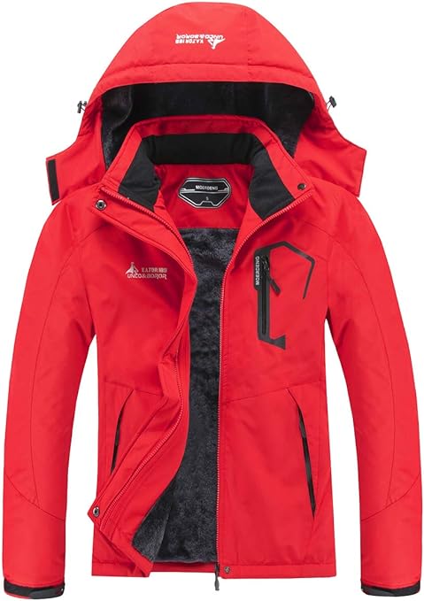 Photo 1 of MOERDENG Women's Waterproof Ski Jacket Warm Winter Snow Coat Mountain Windbreaker Hooded Raincoat Jacket