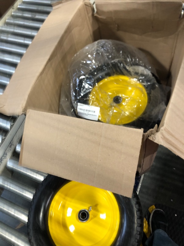 Photo 3 of 15x6.00-6 Lawn Mower Tires, Riding Lawn Mower Tires,4 Ply Tubeless, 570lbs Capacity, Front Tire Replacement nhs, 3/4” Bushings, 3" Offset Hub (1-Pack) 15x6.00-6-1pack