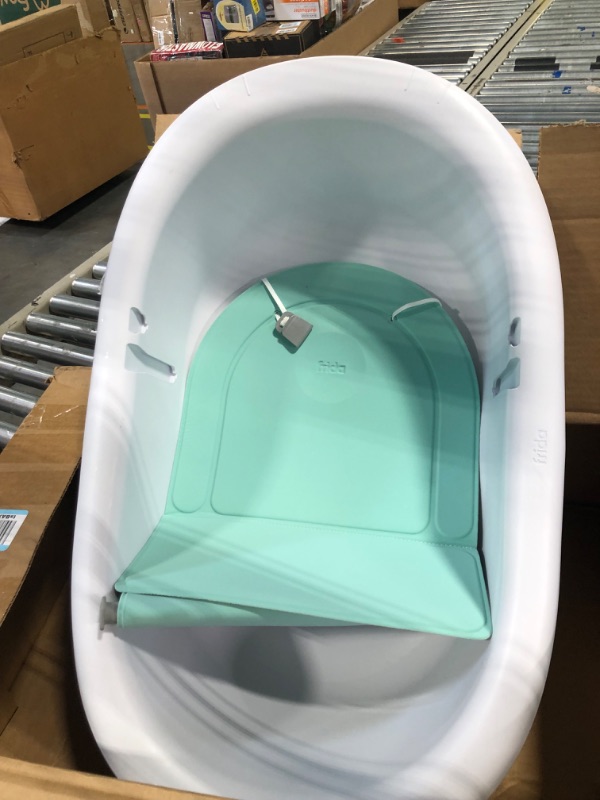 Photo 2 of 4-in-1 Grow-with-Me Bath Tub by Frida Baby Transforms Infant Bathtub to Toddler Bath Seat with Backrest for Assisted Sitting in Tub