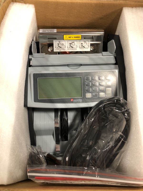 Photo 2 of Cassida 5520 UV/MG - USA Money Counter with ValuCount, UV/MG/IR Counterfeit Detection, Add and Batch Modes - Large LCD Display & Fast Counting Speed 1,300 Notes/Minute