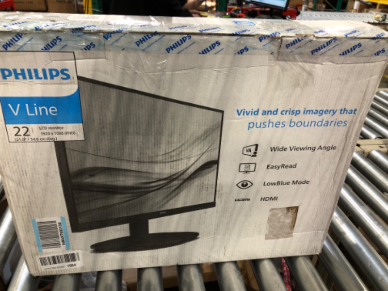 Photo 4 of PHILIPS Computer Monitors 22 inch Class Thin Full HD (1920 x 1080) 75Hz Monitor, VESA, HDMI & VGA Port, 4 Year Advance Replacement Warranty, 221V8LN 22" Class Full HD | VA