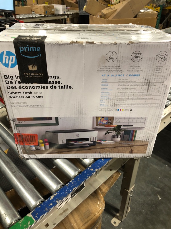 Photo 1 of HP Smart -Tank 6001 Wireless All-in-One Cartridge-free Ink Printer, up to 2 years of ink included, mobile print, scan, copy (2H0B9A)