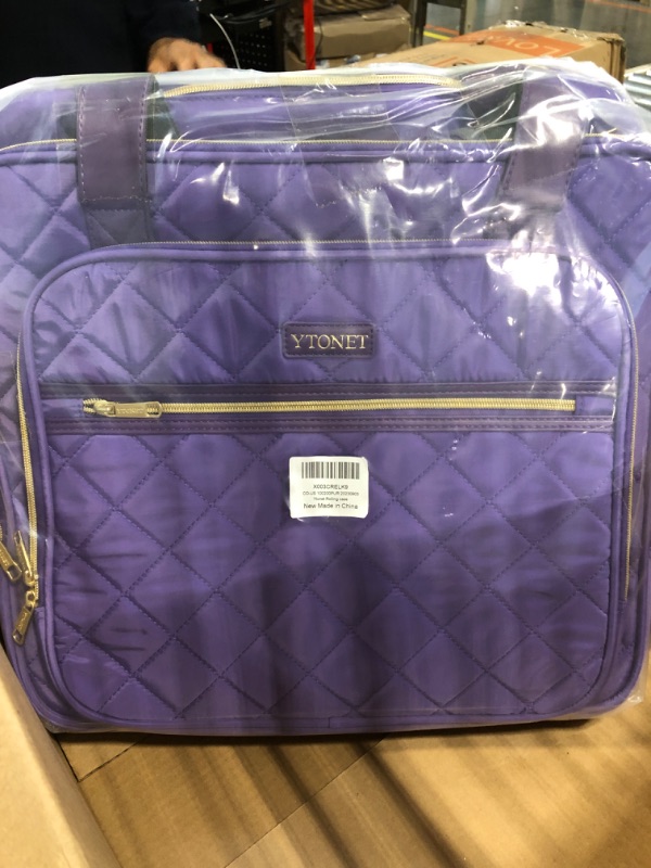 Photo 2 of Ytonet Rolling Laptop Bag Women, Rolling Briefcase for Women, 17.3 Inch Laptop Bag with Wheels Rolling Computer Bag Laptop Case for Work Travel College Business Wife Mom Teacher (purple)