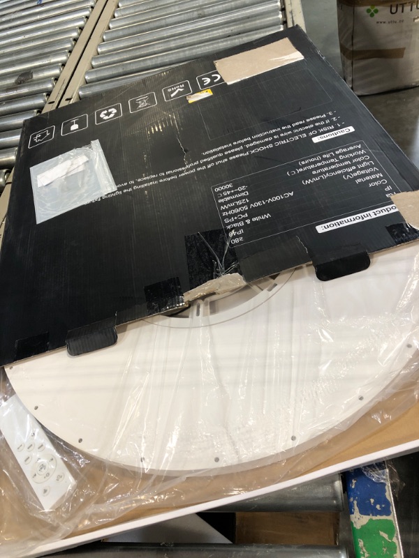 Photo 1 of 24 Inch LED Flush Mount Ceiling Light, 48W Round Led Ceiling Light Fixtures, 2800lm, 3000-6500K Dimmable LED Ceiling Lamp with Remote, LED Light for Bedroom Ceiling
"WHITE"