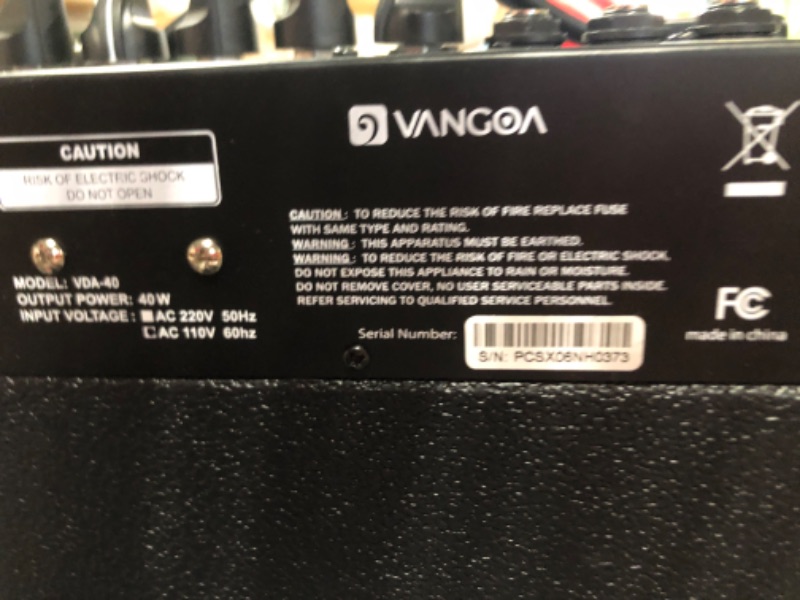 Photo 4 of ***CAN BE USED FOR PARTS**** Electric Drum Amp 100W Bluetooth Professional Electronic Drum Amplifier Keyboard Speaker Electric Drum Set Monitor, Black, by Vangoa 100W + 2 Inputs ***CAN BE USED FOR PARTS****