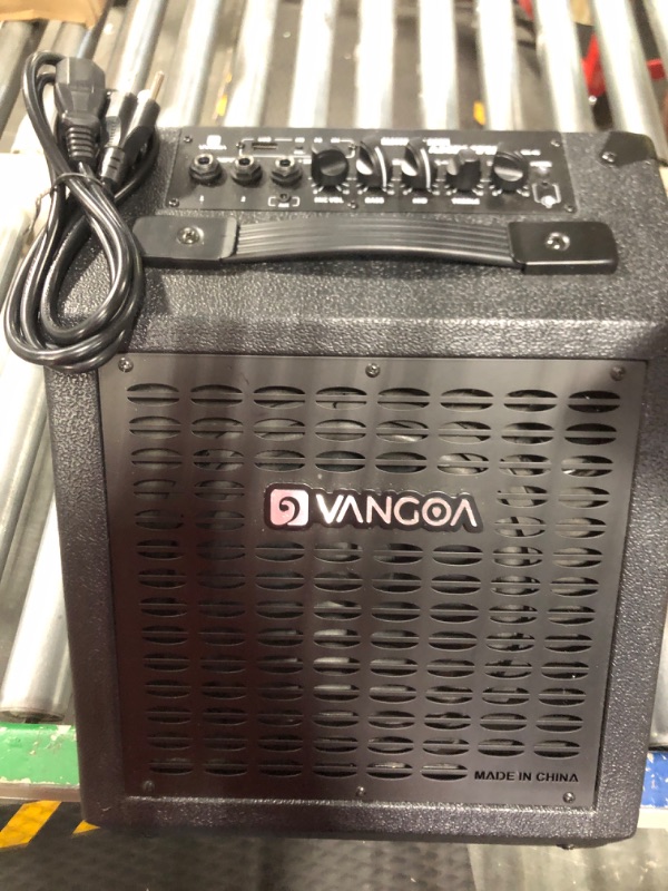 Photo 3 of ***CAN BE USED FOR PARTS**** Electric Drum Amp 100W Bluetooth Professional Electronic Drum Amplifier Keyboard Speaker Electric Drum Set Monitor, Black, by Vangoa 100W + 2 Inputs ***CAN BE USED FOR PARTS****