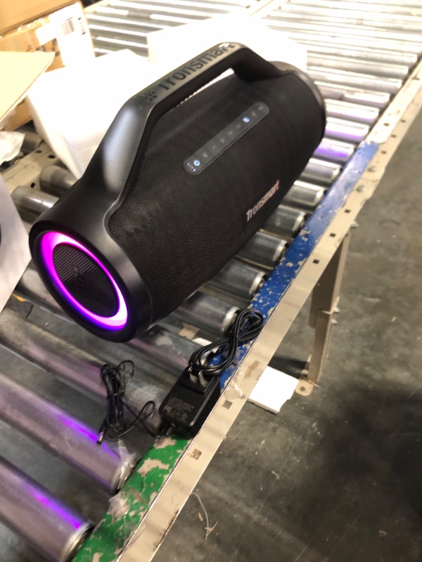 Photo 1 of Tronsmart Bang Max Portable Bluetooth Speaker, 130W Powerful Loud Speaker with Deep Bass, Party Sync, IPX6 Waterproof, 24H Playtime, Customized EQ & Light Show,Portable Speaker with Handle for Outdoor