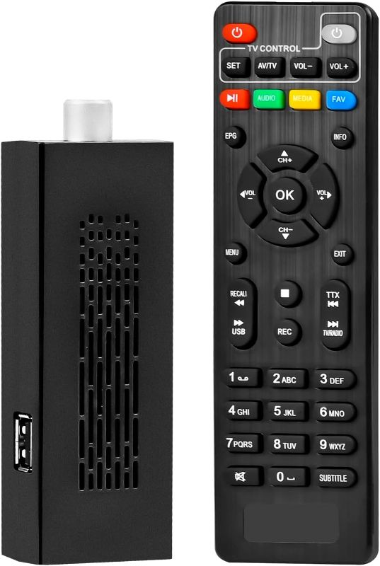 Photo 1 of Digital Converter Box for TV, Newest ATSC TV Tuner Hidden Behind TV, TV Converter Box with 1080P HDMI/AV Output, TV Recording&Playback, Timer Setting, 2-in-1 Remote
