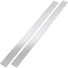 Photo 1 of 2 Pcs 304 Stainless Steel Sheet Metal Gap Filler Trim Strip (30"x 1.5"x 0.04" Thickness)?Brushed Metal Finishing Sheet for Home Kitchen Tools 2 PCS (1.5 x 30 Inch)