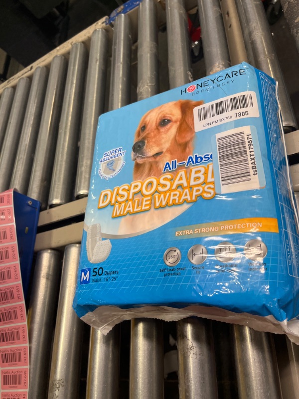 Photo 2 of All-Absorb A25 Male Dog Wrap 50 Count Medium