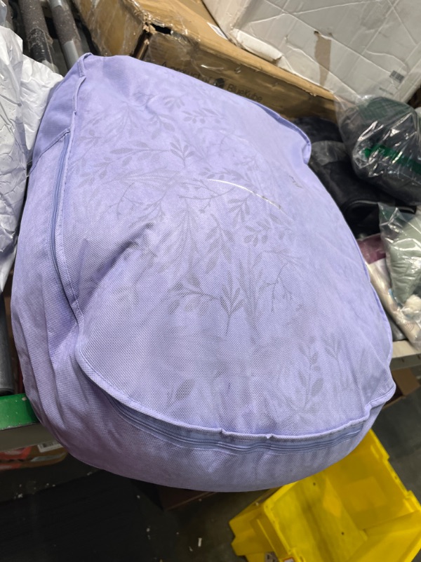 Photo 1 of Boppy Total Body Pregnancy Pillow with Easy-on Removable Pillow Cover in Gray Scattered Leaves for Full-body Support, Body Pillow for Pregnancy and Postpartum Positioning