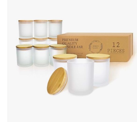 Photo 1 of 12 Pack Glass Candle Jars for 