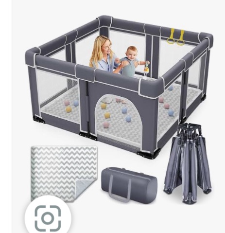 Photo 1 of 
Foldable Baby Playpen with Mat, 