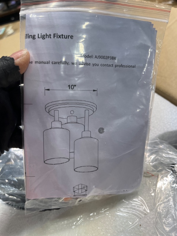 Photo 3 of 
Semi Flush Mount Ceiling Light, 3-