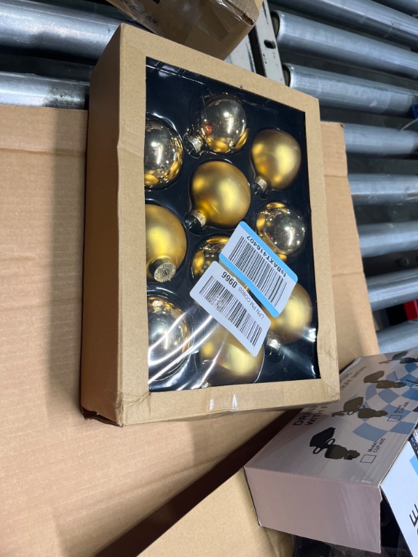 Photo 1 of 10PCS 2.64"(67mm) Christmas Ball Ornaments for Christmas Decorations, Glass Ball Present for Xmas Trees,Festival, Home Party and Wedding Party, Xmas Tree Decorations Set gold