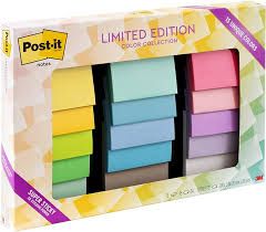 Photo 1 of Post-it Super Sticky Notes, Limited Edition Color Collection, 3x3 in, 15 Pads/Pack & Greener Notes, 4x6 in, 5 Pads, America's #1 Favorite Sticky Notes, Sweet Sprinkles Collection, Pastel Colors Notes