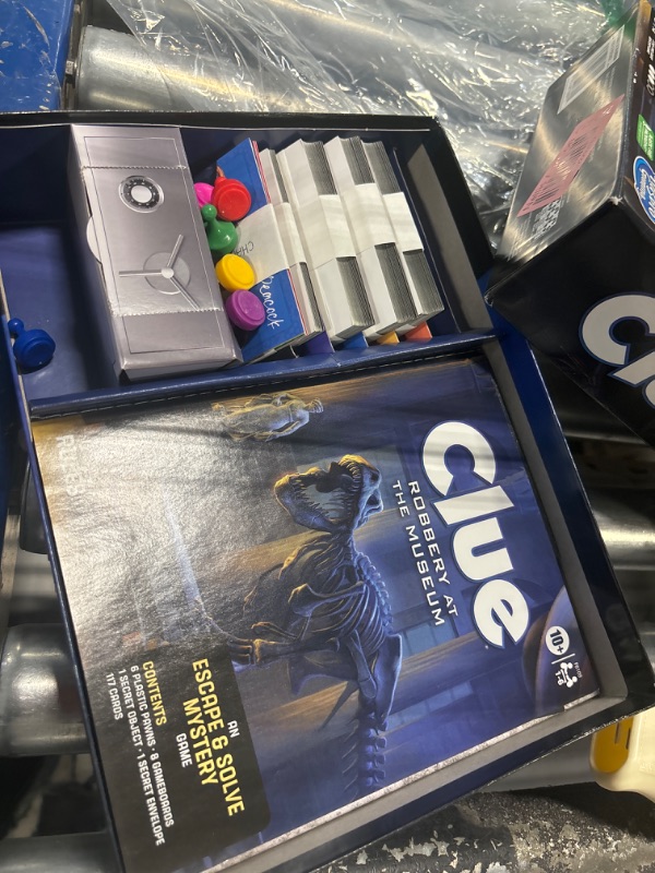 Photo 1 of Clue Board Game Robbery at the Museum, Clue Escape Room Game, Murder Mystery Games, Cooperative Family Board Game, Ages 10 and up, 1-6 Players