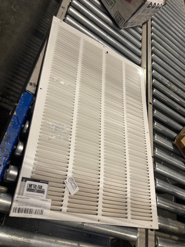 Photo 3 of 20"w X 30"h Steel Return Air Grilles - Sidewall and Ceiling - HVAC Duct Cover - White [Outer Dimensions: 21.75"w X 31.75"h]