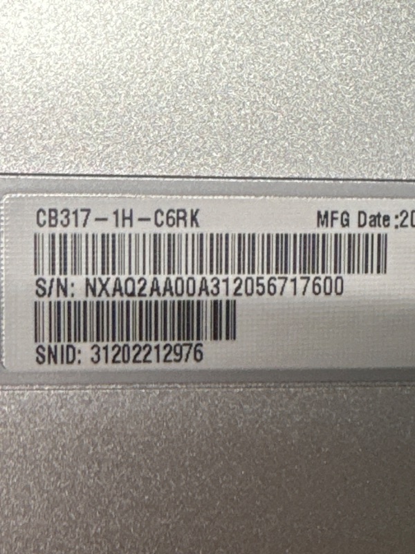 Photo 5 of Acer Chromebook 317 CB317-1H-C6RK Laptop | Intel Celeron N4500 | 17.3" Full HD IPS Display | 4GB LPDDR4X | 128GB eMMC | Intel Wireless Wi-Fi 6 AX201 802.11ax | Chrome OS, Silver