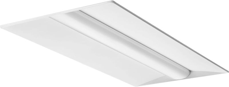 Photo 1 of 1x4FT LED Flat Panel Troffer Light, 24W/30W/40W 4980LM Dimmable, 5CCT 3000K/3800K/4500K/5200K/6000K, Edge-Lit Ceiling Light Fixture for Kitchen, Built-in Driver Surface Mount, White 2-Pack White 1x4FT 5CCT (2-Pack)