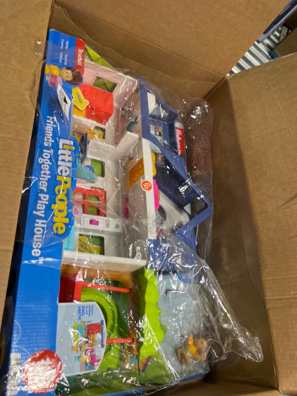 Photo 1 of Fisher-Price Little People Friends Together Play House, Electronic Playset with Smart Stages Learning Content for Toddlers and Preschool Kids , Blue Playset Standard
