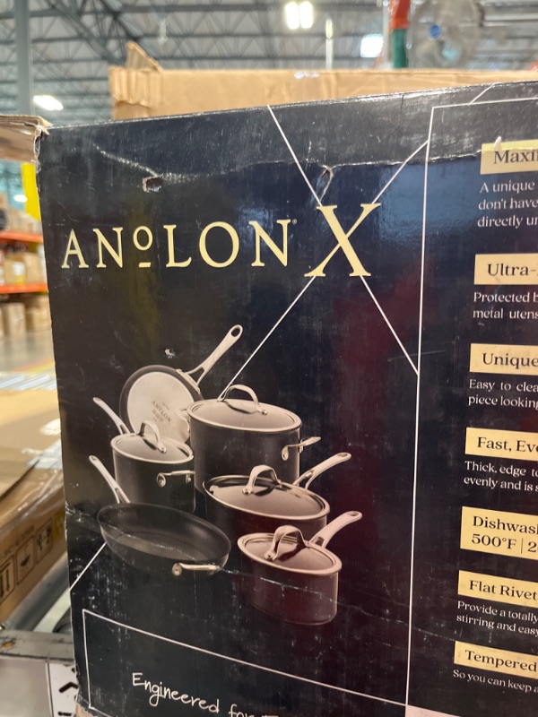 Photo 3 of Anolon X  Nonstick Cookware Induction / Pots and Pans Set, 10 Piece - Dark Gray