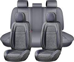 Photo 1 of Coverado Leather Seat Covers Full Set, 5 Seats Universal Seat Covers for Cars, Waterproof Luxury Leatherette Seat Cushions, Front and Rear Seat Protectors, Auto Seat Covers Fit for Most Vehicles Gary Gary FullSet