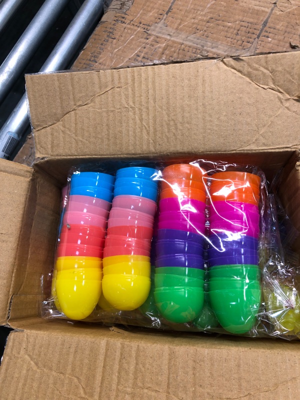 Photo 1 of 48 Pack Prefilled Easter Eggs with Squishy Toys Inside Bright Colorful Easter Eggs Filled with Easter Fidget Toys Great for Adult Easter Basket Stuffers Egg Fillers Party Favors